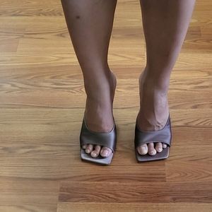 Lavender/Purple Mule Heel Sandals